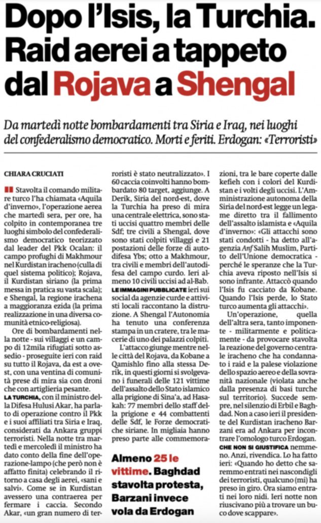 Bombardamenti turchi sui curdi siriani dopo l'assalto jihadista