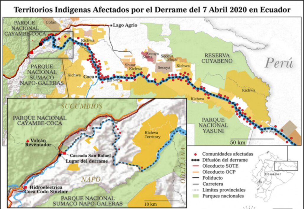 La via dell'Oleodotto ecuadoriano