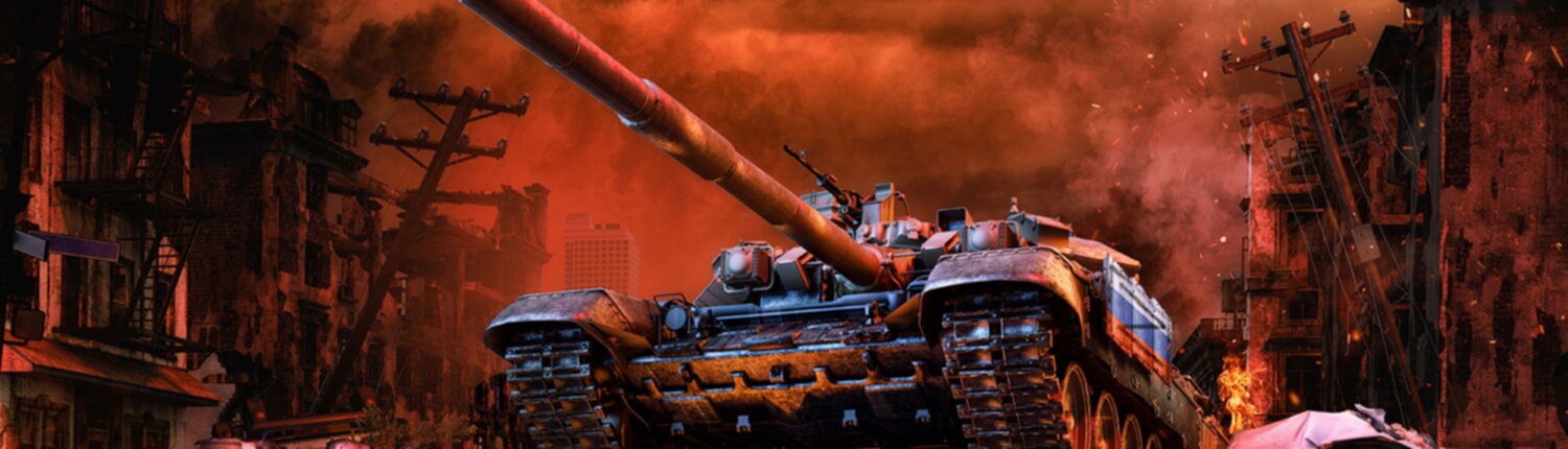 Carro-armato-russo-su-rovine-ukraine