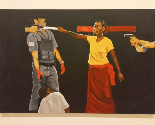 Mãe preta ou a fúria de Iansã di Sidney Amaral, fotografata alla Pinacoteca Nazionale di Sao Paulo da Diego Battistessa